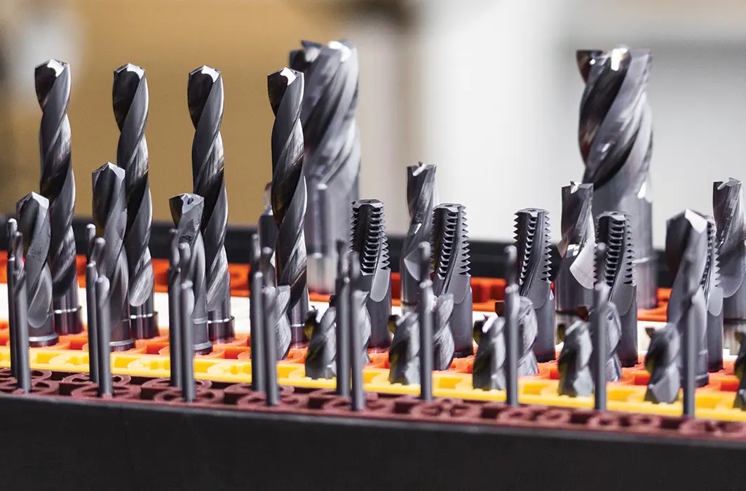 drill bits på række